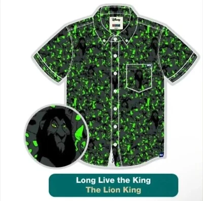 RSVLTS Disney Larga Vida al Rey Rey León Camisa D23 2024 Cicatriz Exclusiva AOP XL Foto 1 de 2