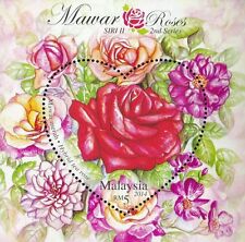 *FREE SHIP Roses Series II Malaysia 2014 Flower (ms MNH *odd *scented *unusual