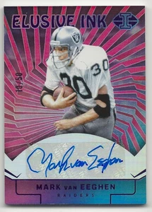 2024 Illusions Elusive Ink Purple/50 Auto Mark van Eeghen (AU) Oakland Raiders - Imagen 1 de 2