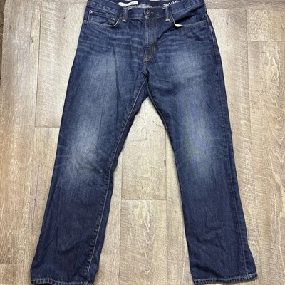 Pantalones de mezclilla azules de pierna recta para hombre Gap 1969 talla 34x30 lavado oscuro Foto 1 de 4