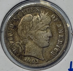 1903-S 10c Barber Dime  KEY DATE ** XAKEE4503 - Picture 1 of 3