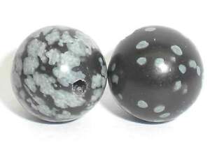 Schnee - Obsidian. Kugel. Perlen. Halbedelstein. 8mm. Strang 46 Stück