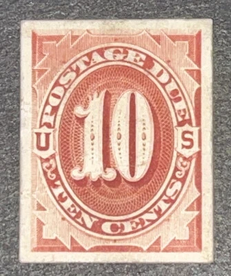 Travelstamps: US Stamps Scott #J26P4 10c Postage Due Proof on Card NGAI H - Image 1 of 4
