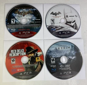 PlayStation 3 Lote de 4 Juegos Solo Disco - Red Dead Redemption/Batman Arkham/Etc. - Imagen 1 de 5
