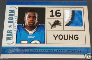 Parche Absolute Titus Young 2011 novato usado 3 colores Lions/50 Boise State Broncos - Imagen 1 de 1