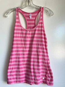 GAP Fit Pink Striped Racerback Tank Size Medium - Picture 1 of 7