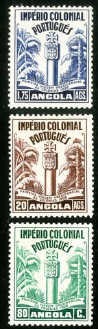 Angola Stamps # 292-4 MLH VF Scott Value $85.00 Cover
