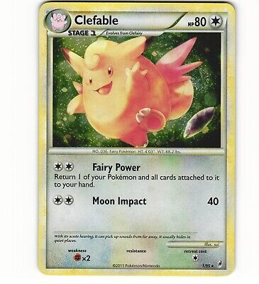 2011 Moderate Play Pokemon Clefable 1/95 Holo Call of Legends English