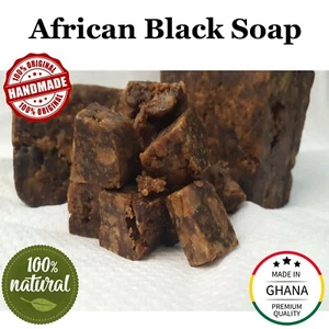 Raw African Black Soap 100% Raw Unrefined Natural Organic Grade A Wholesale - Picture 1 of 12