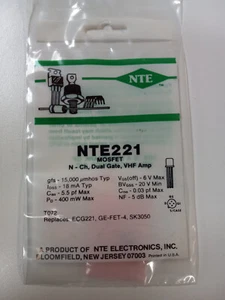 NTE221 N-Channel Dual Gate MOSFET Transistor TO-72 Sub For ECG221 SK3050 GEFET-4 - Picture 1 of 7