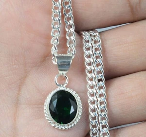 Natural Green Tsavorite Garnet 5.15 Ct Oval Gemstone Certified Pendant See Video - Picture 1 of 7