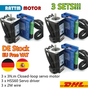 『ES』3x Nema23 2N.m Closed Loop Stepper Motor+2-Phase Servo Driver HSS57 DC24-50V - Imagen 1 de 16