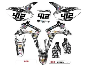 2014-2017 CRF 250 R MERICA Grey Senge Graphics Kit Compatible with Honda - Picture 1 of 10