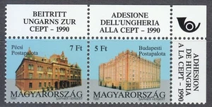 Hungary 1991 MNH Mi 4131-4132 Sc 3285a pair Post Offices, Budapest & Pecs ** - Picture 1 of 1