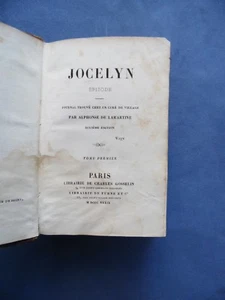 JOCELYN, EPISODE PAR ALPHONSE DE LAMARTINE-PARIS 1839 - Picture 1 of 2
