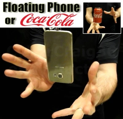 FLOATING MOBILE PHONE OR COKE CAN MAGIC RISING LEVITATE FLOAT UP THUMB TIP TRICK - Image 1 of 4