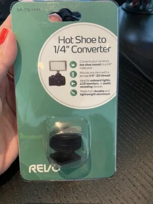 Brand New: Revo Hot Shoe to 1/4-20 Male Post Adapter - Image 1 of 2