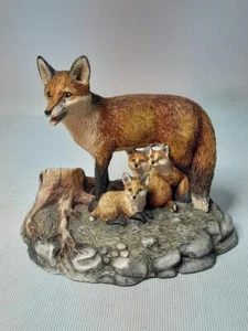 Figura Border Fine Arts FOX FAMILY RW25 Colección Chiltern Cachorros en Peligro - Imagen 1 de 8