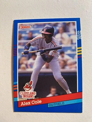 1991 DONRUSS #383 ALEX COLE ROOKIE NM-MT MLB BASEBALL CARD - Image 1 of 2