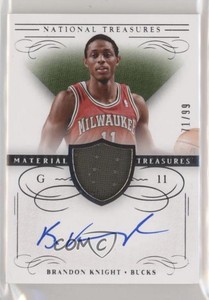 2013-14 Panini National Treasures Material Signatures /99 Brandon Knight Auto