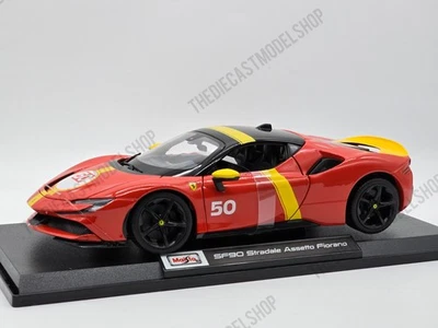 MAISTO 1:18 Scale - Ferrari SF90 Stradale Assetto Fiorano Red  Diecast Model Car - Image 1 of 4