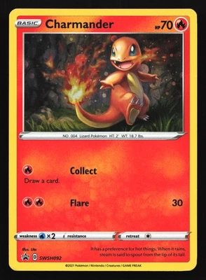 Charmander SWSH092 Sword & Shield Black Star Promo Pokemon Card - Image 1 of 2