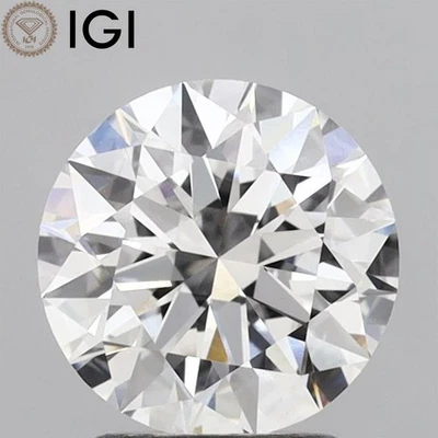Round Cut CVD Lab Grown Diamond 1.90 Carat G Color VVS2 Clarity IGI CERTIFIED - Image 1 of 4