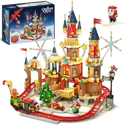 Christmas Castle Roller Coaster Building Set with Lights - 2025 Castle Villag... - Image 1 of 4