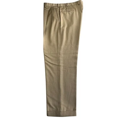 Pantalones de vestir Ermenegildo Zegna para hombre 38 x 30 lana beige fino súper 120s Foto 1 de 4