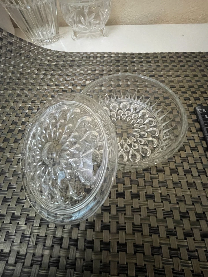 Cuenco redondo de plástico grabado caramelo joyero fiesta favor boda novia ducha  Foto 1 de 4