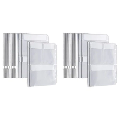 40 PièCes A5 6 Pochettes pour Reliure à Anneaux 3 Types D'Enveloppes, Poche9786 - Photo 1/4