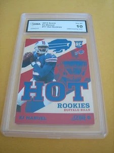 E.J. EJ MANUEL BILLS 2013 PUNTUACIÓN HOT ROOKIES RC # 17 GRADO 10 - Imagen 1 de 1