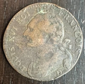 Constitution Louis XVI - 12 Deniers 1793 D Lyon 1ER Semester - Picture 1 of 2