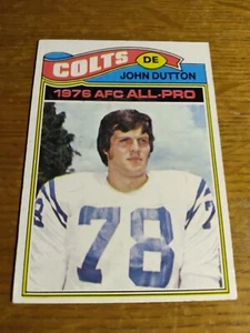 1977 Topps Football #410 Baltimore Colts Defensive End John Dutton  EX - Picture 1 of 2