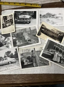 Vintage Cars in 1950s 9 Black & White Photos Sexy Cars - Bild 1 von 10