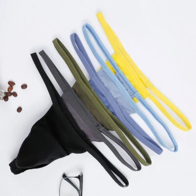 String Pour Homme Avec Poche Bombée Et Culotte Micro Bikini Dos En T / - Immagine 1 di 4