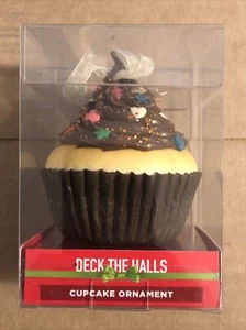 Glittered Cupcake w/ Sprinkles Christmas Tree Ornament  - Picture 1 of 8