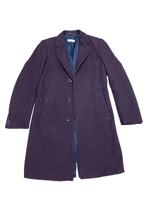Dries Van Noten  Burgundy Wool / Cotton Coat  Men Size 46 / Small - Image 1 of 4