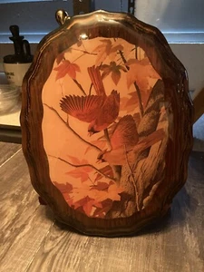 Vintage Wood/Lacquered Cardinal Wall Art - Picture 1 of 4