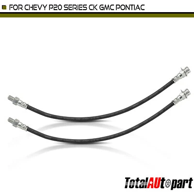 2x Manguera hidráulica de freno para Chevy serie P20 1963-1967 GMC Pontiac delantera y trasera Foto 1 de 4