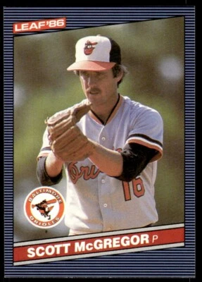 1986 Leaf Baseball Card Scott McGregor Baltimore Orioles #165 - Image 1 of 2
