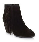 Vince Camuto Boot HAYZEE Ankle Boots  Leather Fringe Mid ~  10W BLACK