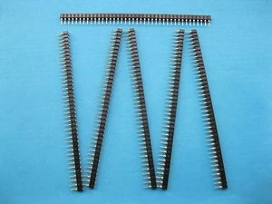 40 pcs 2.54mm L7.43mm 1x40 40pin Breakable Pin Header Male Single Row Strip New - Picture 1 of 4