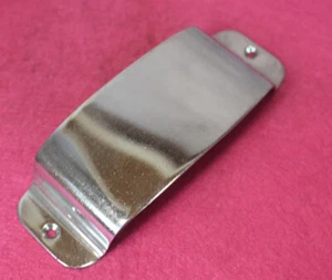 Lightly Aged  Metal Pickup Cover For Precision P or Jazz Bass - Chrome - Picture 1 of 7
