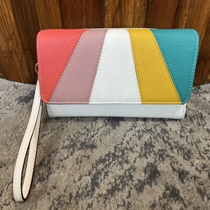 CARTERA PULSERA TARJETA CRÉDITO KATE LANDRY ARCO IRIS NUEVA SIN ETIQUETAS - Imagen 1 de 10