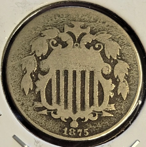 1875 shield nickel Cover