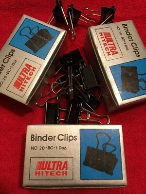 Lote de 48 CLIPS AGLUTINANTES METÁLICOS ULTRA HITECH 3/4X11/32" NUEVOS 4 cajas X12 Foto 1 de 4