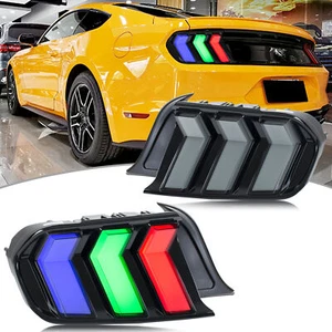 LED RGB Tail Lights for Ford Mustang 2015-2023 S550 GT V6 Rear Lamps Assembly - Picture 1 of 5