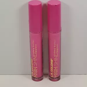L.A. Lápiz labial brillo manteca de karité alto brillo COLORES CLG937 HYPER 0,14 oz paquete de 2 - Imagen 1 de 5