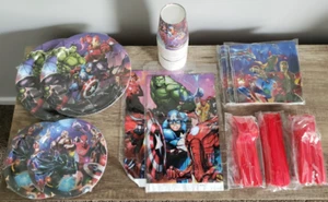 Marvel Avengers Superhero Party Birthday Spider Hulk Decoration Plates NEW - Picture 1 of 5